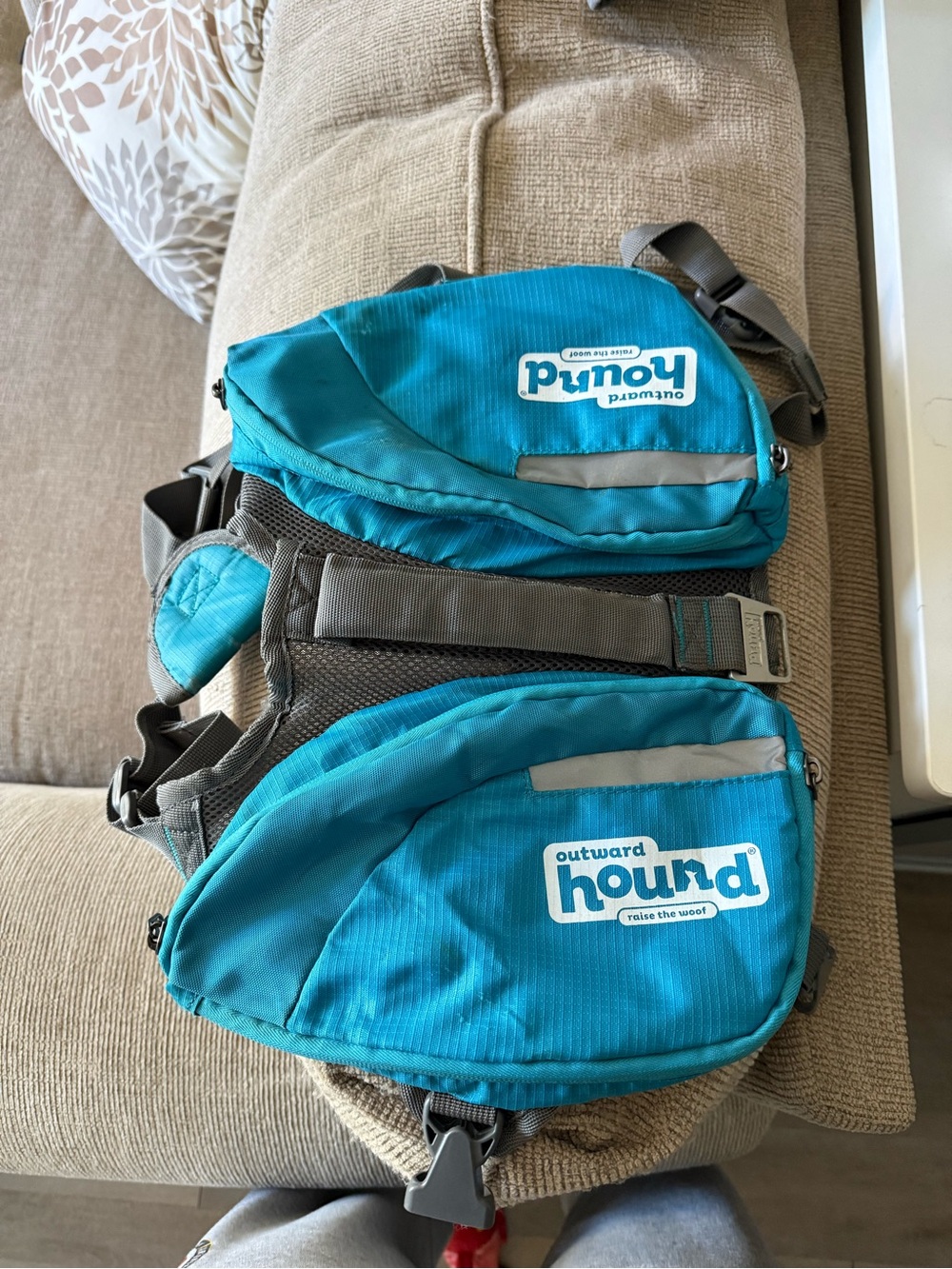 Outward Hound Teal Saddle bag